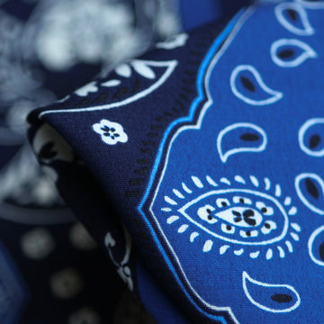 Blu Giadrino Viscose - Panel Print