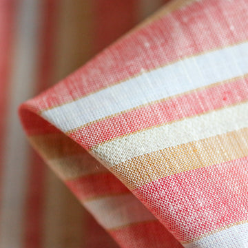 Ravello Stripe on Red Linen