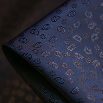 Cachemire Blue/Brown Mini Paisley - Fancy Lining
