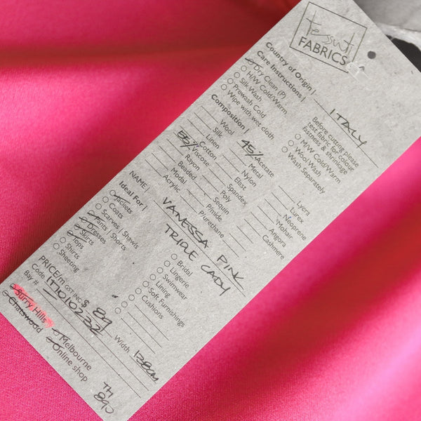 Vanessa Pink Triple Cady Crepe