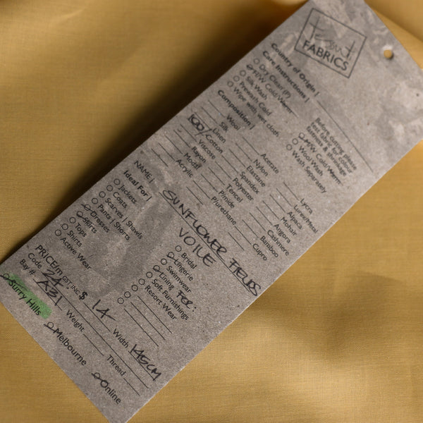 Sunflower Fields Cotton Voile
