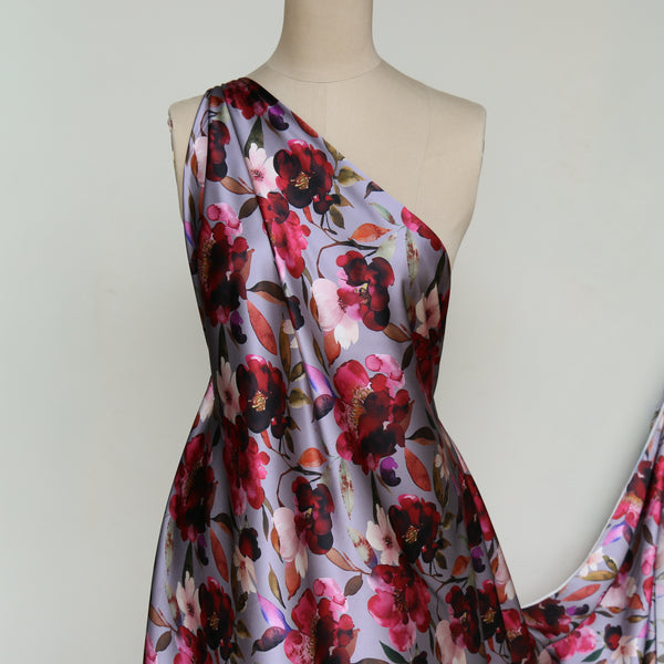 Remnant of Belle Bloom Silk Satin