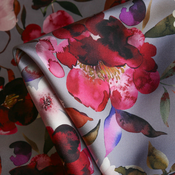 Remnant of Belle Bloom Silk Satin
