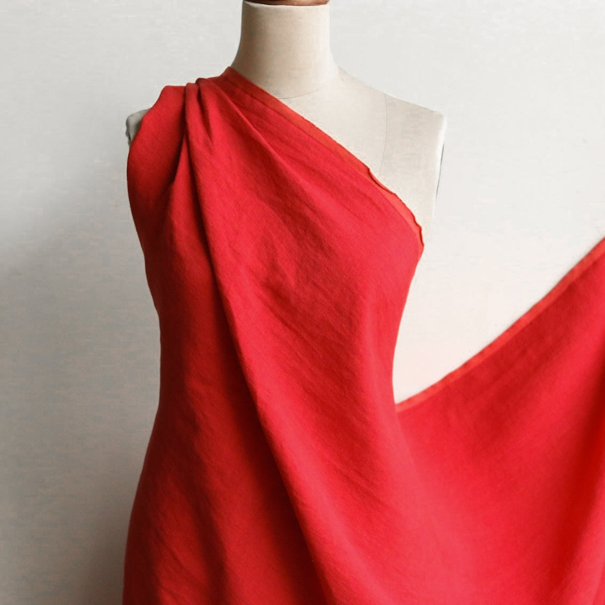 Red Linen Distressed Bedford Pepper Red Washed Linen