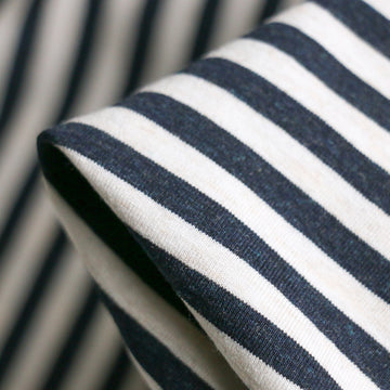 Como Stripe Oatmeal/Navy Stripe Jersey