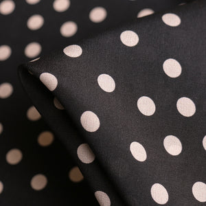 Julia Spot Black/Meringue Silk Crepe De Chine