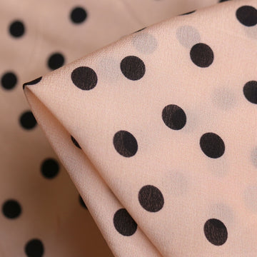 Julia Spot Meringue/Black Silk Crepe De Chine