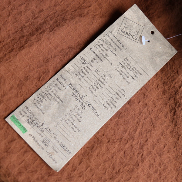 Bubble Cotton Toffee