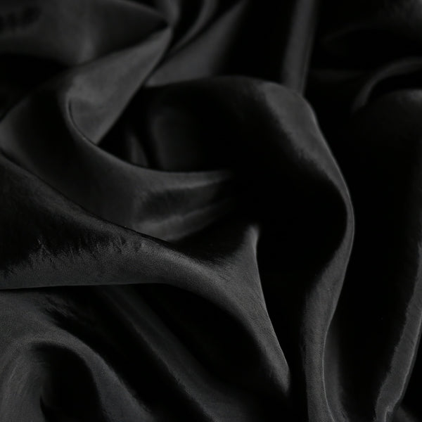 Shantung Black Technical Polyester