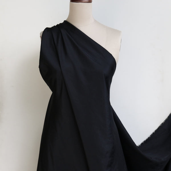 Shantung Black Technical Polyester