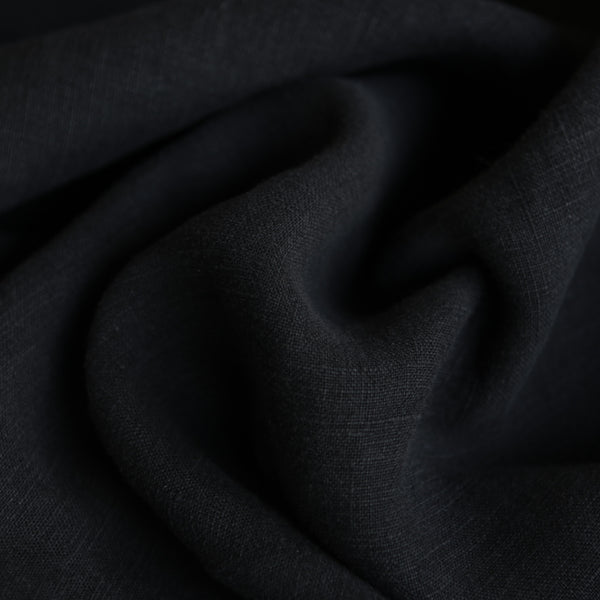 Lido Black Stonewashed Linen