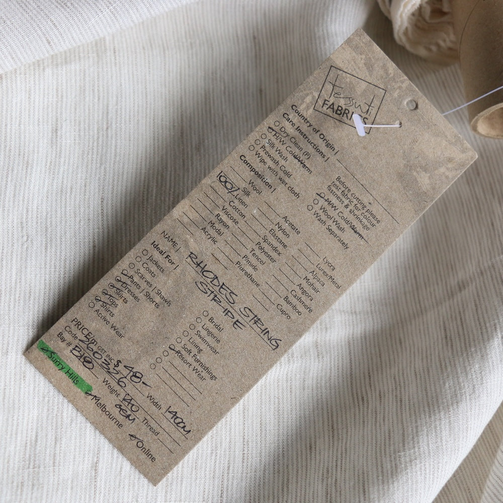 Rhodes String Stripe Linen