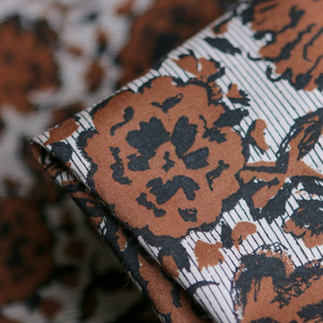 Mia Floral/Stripe Cocoa - Cotton/Rexcell