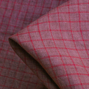 Lottie Dusk/Lipstick Check Washed Linen