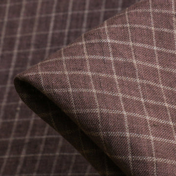 Lottie Mocha/Sand Check Washed Linen
