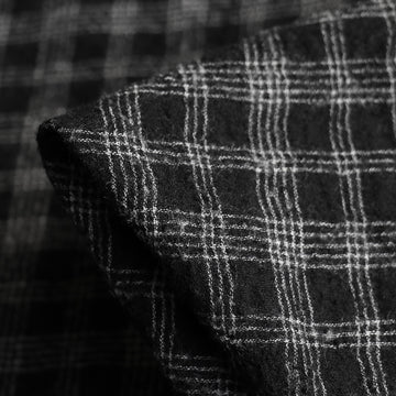 Uru Check Black Wool Gauze