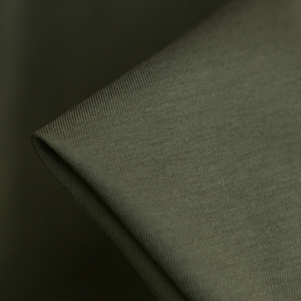 Mercerised Olive Cotton Knit