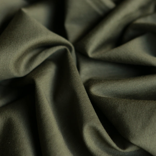 Mercerised Olive Cotton Knit