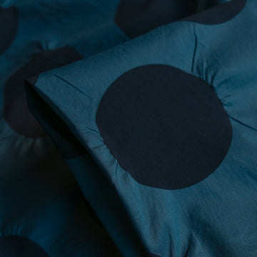 Kana Navy Spot Ripple Cotton Lawn