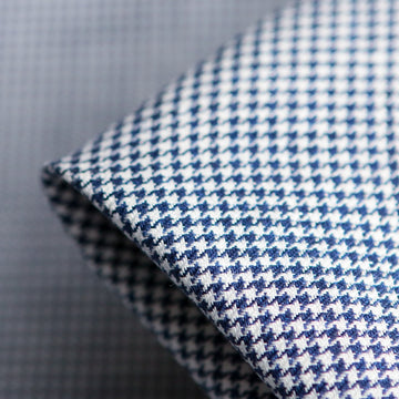 Blue Houndstooth Linen