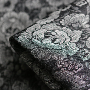 Heavenly Black Linen Jacquard