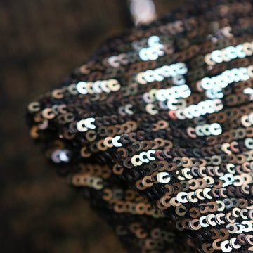 Luna Bronze Sequinned Stretch Mesh