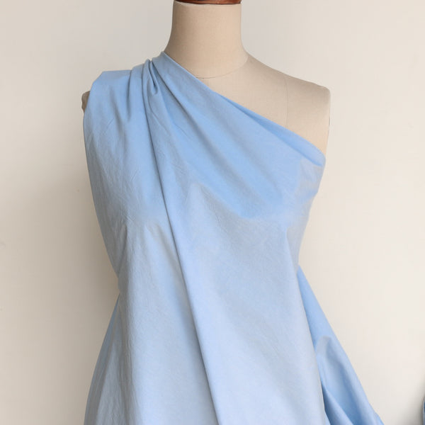 Akira Poplin Sky - Typewriter Cotton - Washer Finish