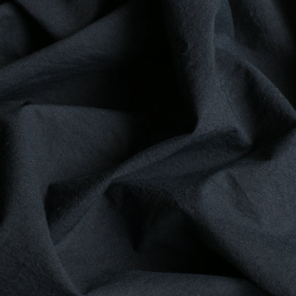 Akira Poplin Navy - Typewriter Cotton - Washer Finish