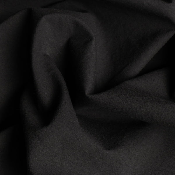 Akira Poplin Black - Typewriter Cotton - Washer Finish