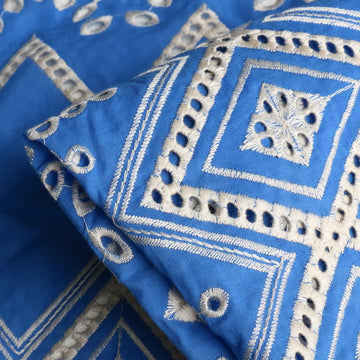 Aegean Sky Embroidered Cotton