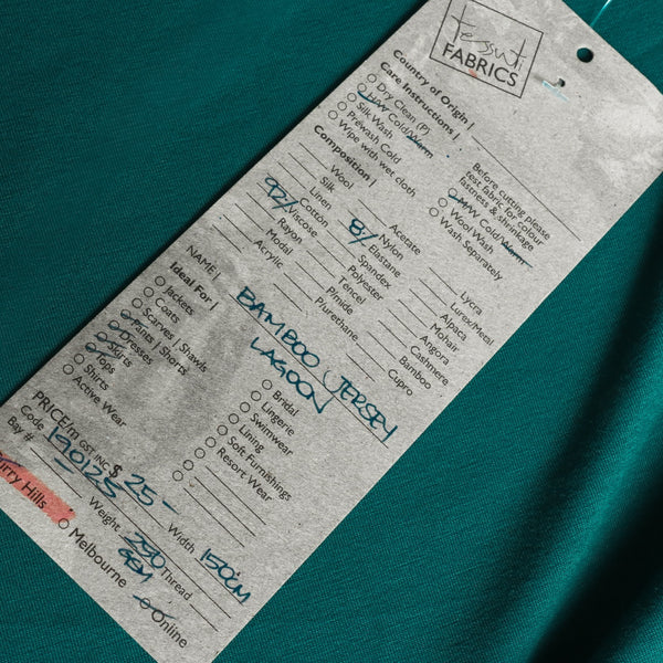 Bamboo Jersey Knit - Lagoon (265gsm)