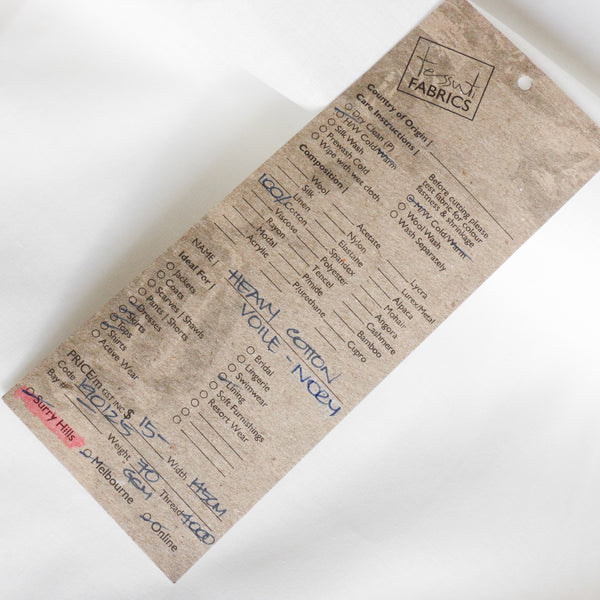 Heavy Cotton Voile - Ivory