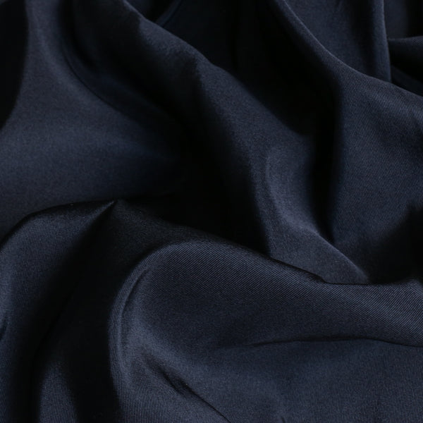Ottoman French Navy Silk Taffeta
