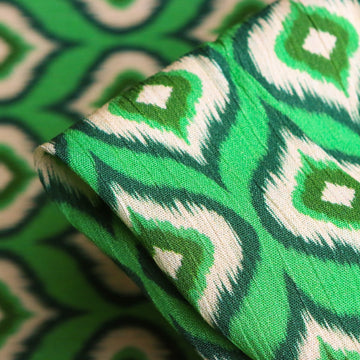 Emerald Plume Crinkle Viscose