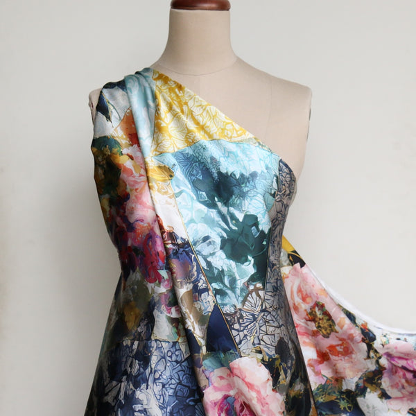 Porcelain Garden Silk Satin