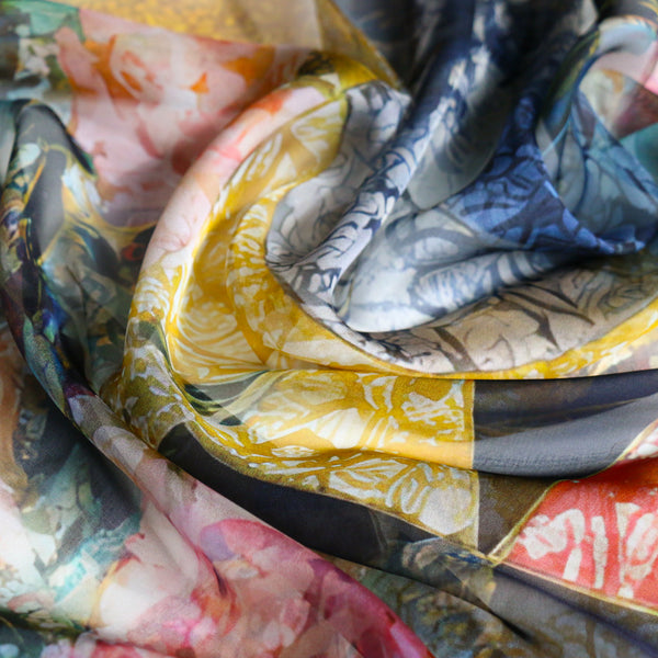 Porcelain Garden Silk Chiffon