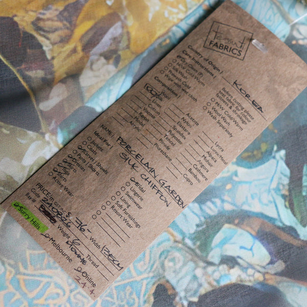 Porcelain Garden Silk Chiffon