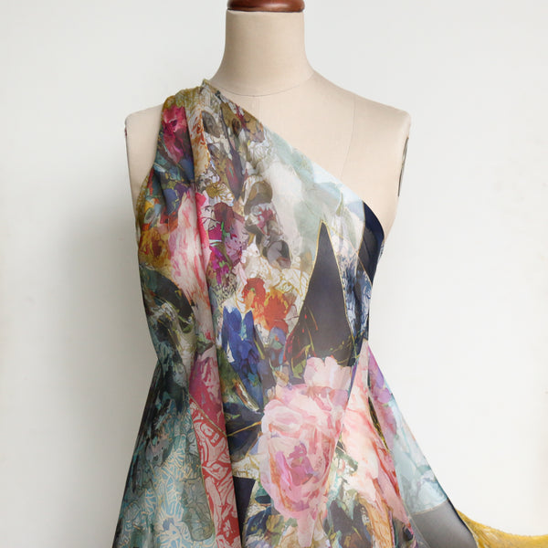 Porcelain Garden Silk Chiffon