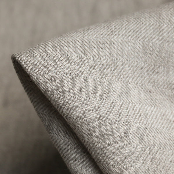 Piana Silver Herringbone Linen