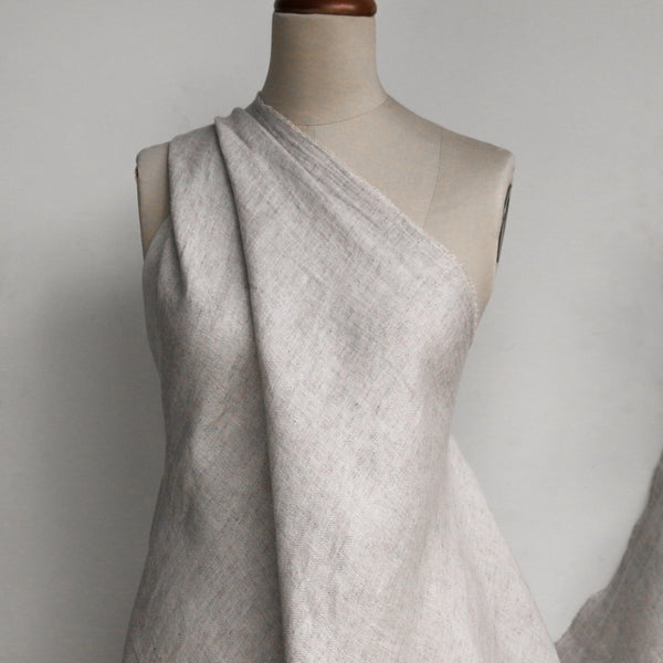 Piana Silver Herringbone Linen