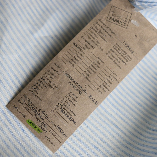 Gersomina Blue Stripe Linen