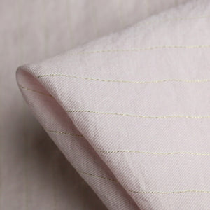 Lino Lurex Pink/Gold Stripe