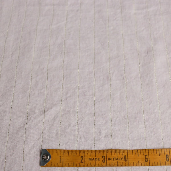 Lino Lurex Pink/Gold Stripe