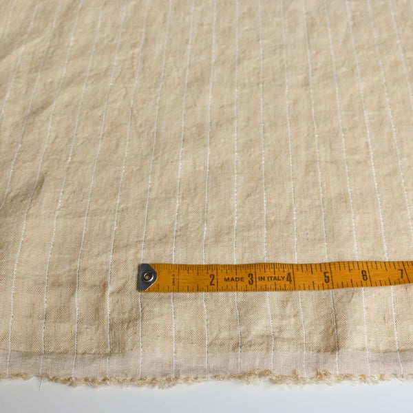Lino Lurex Desert Sand/Gold Stripe