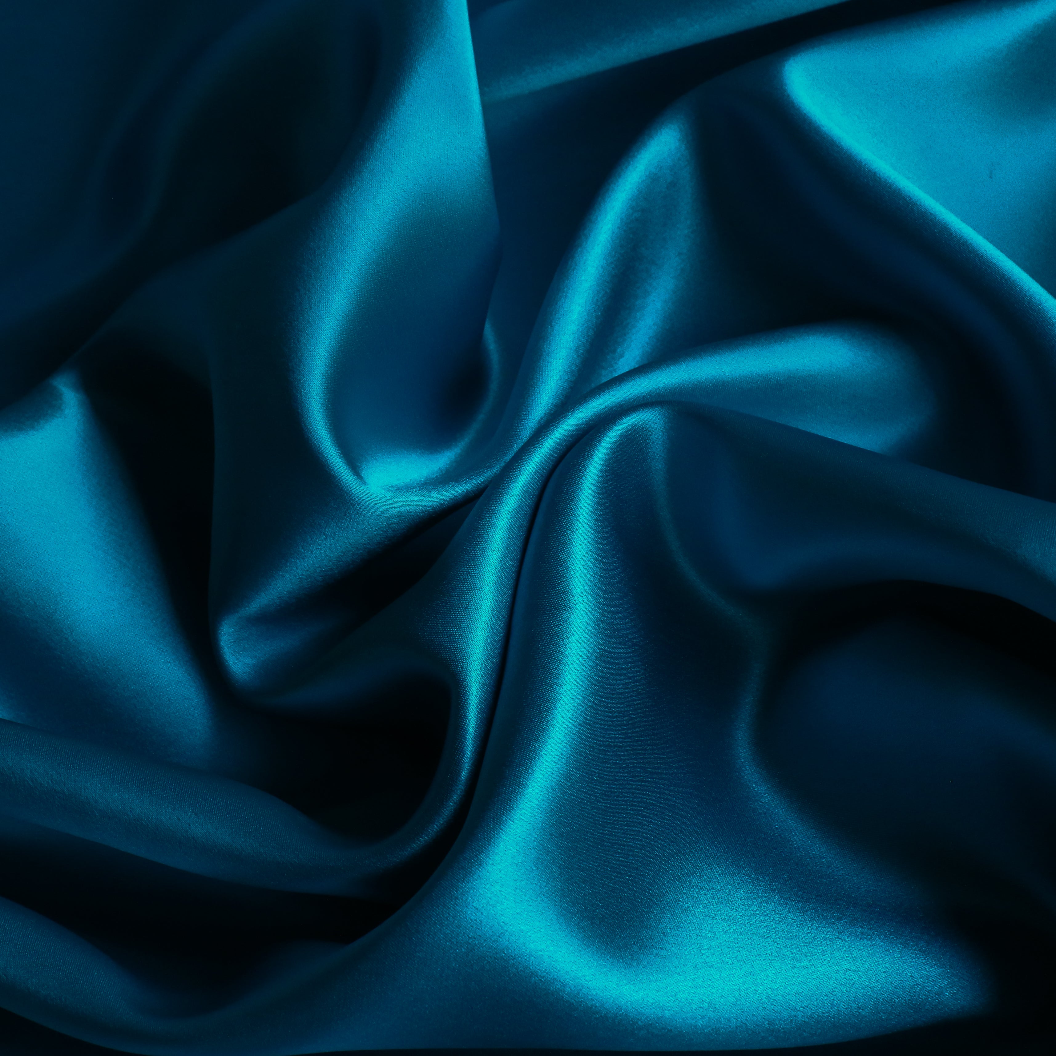 Topaz Blue Silk Satin - 22mm