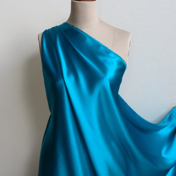 Topaz Blue Silk Satin - 22mm