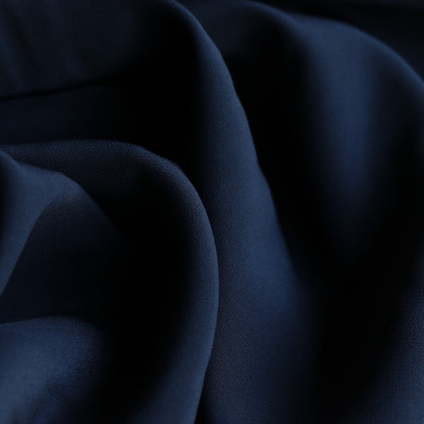 Silk Crepe De Chine - French Navy