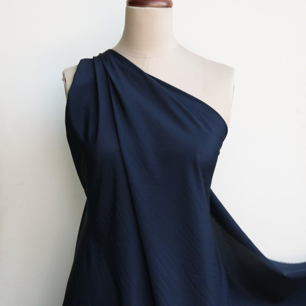 Silk Crepe De Chine - French Navy