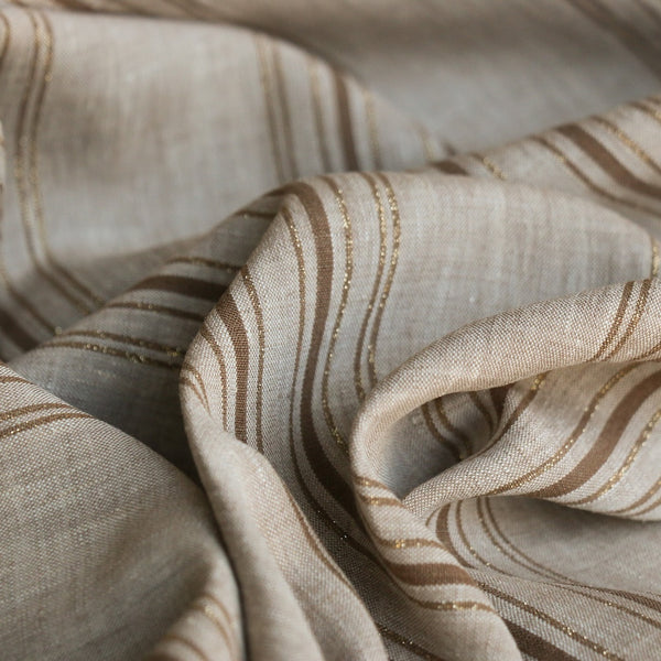 Cremona Lurex Stripe - Caffe