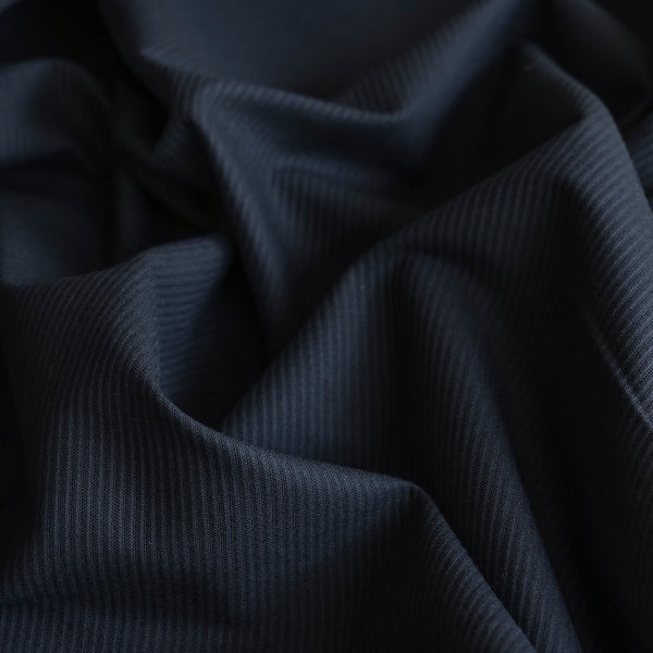Ottoman In Blue Stretch Cotton